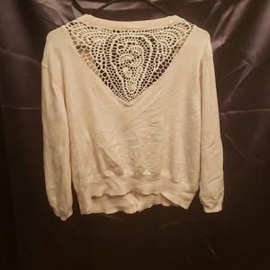 Cream short lace cardigan 3x torrid